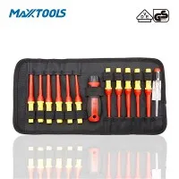 ज़िपर बैग में 13 पीस VDE इंटरचेंजेबल स्क्रूड्राइवर सेट